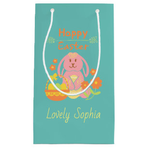 Glad påsk Rosa Rabbit Small Gift Bag