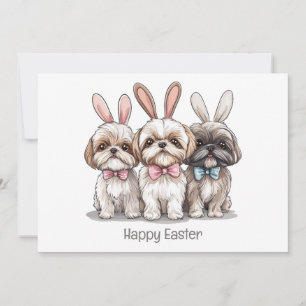 Glad påsk Shih Tzu Hundar Julkort
