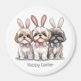 Glad påsk Shih Tzu Hundar Magnet