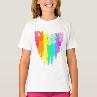Glad påsk Shirt for Women Kids bunny T-gåva. T