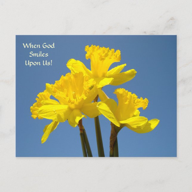 Glad påsk! Skicka kort när gud sjöng mot oss (Framsida)