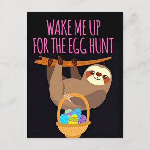 Glad påsk Sloth Helg Vykort