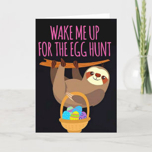 Glad påsk Sloth Helgkort