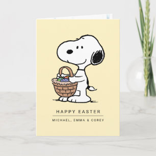 Glad påsk   Snoopy & påskharen Helgkort