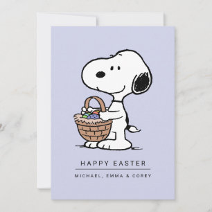 Glad påsk   Snoopy & påskharen Julkort