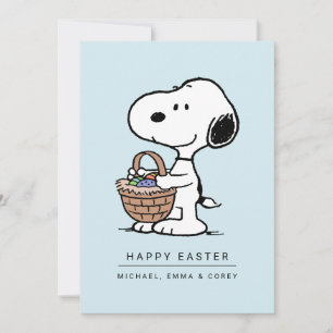 Glad påsk   Snoopy & påskharen Julkort