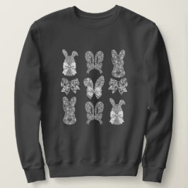 Glad påsk Snöre Bunny Snöre Öron Snöre Bow T Shirt