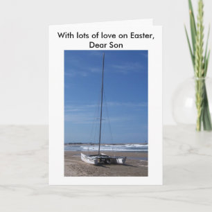 Glad påsk Son Card - Catamaran Helgkort