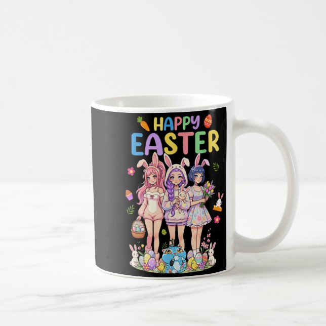 Glad påsk Söt Chibi Kpop Roligt Kaffemugg (Höger)
