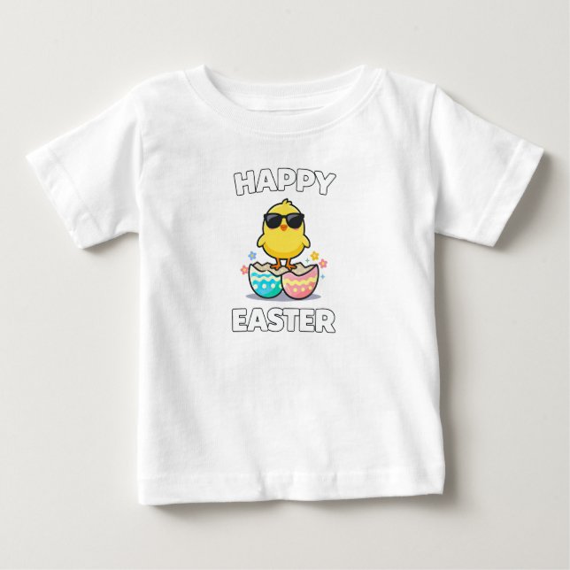 Glad Påsk Söt Kyckling Vår Högtid Present T Shirt (Framsida)