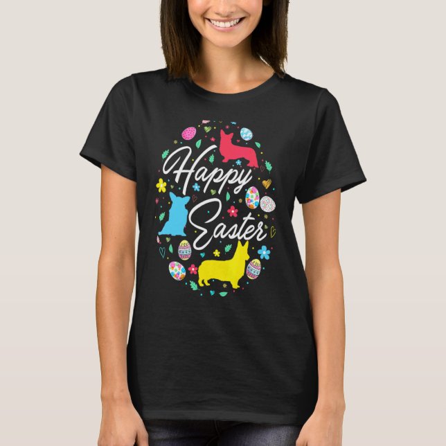 Glad påsk Söt påsk Ägg Form Samling Co T Shirt (Framsida)