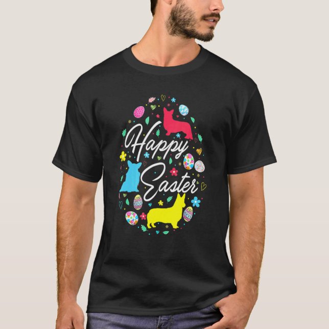 Glad Påsk Söt Påsk Ägg Form Samling Co T Shirt (Framsida)