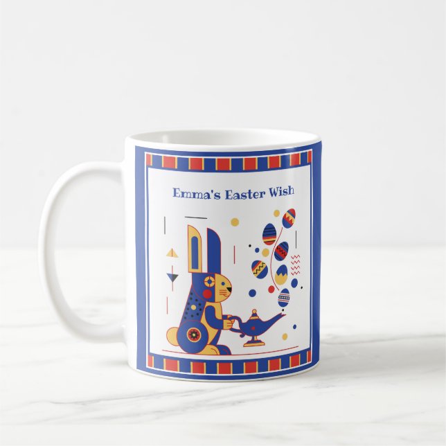 Glad påsk Söt Personlig tillägg din text Kaffemugg (Vänster)