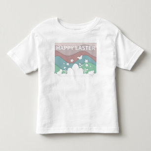 Glad påsk, söta chickar, påskägg på gräs t shirt