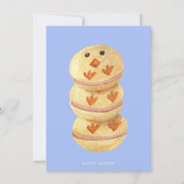 Glad påsk Sött Chick Macarons Helgdag-kort Julkort