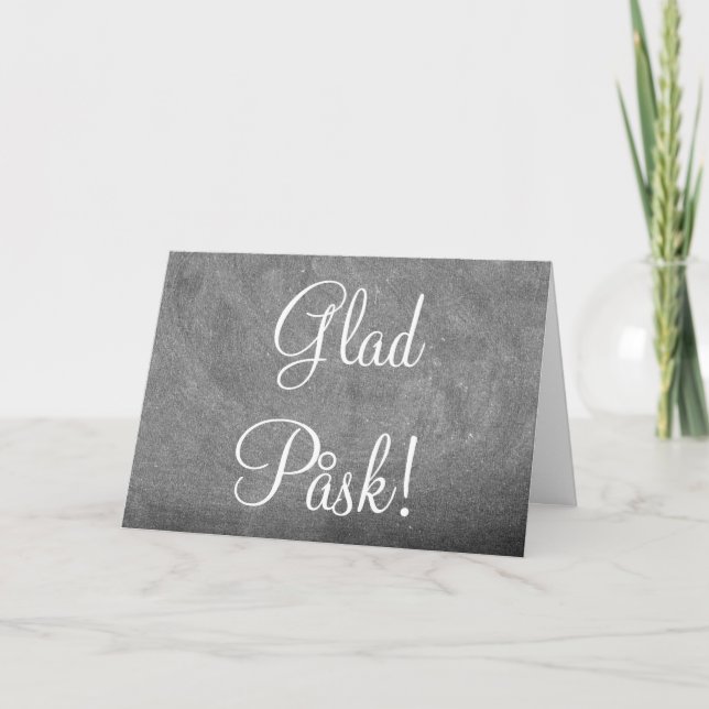 Glad Påsk Svensk Glad påsk-chalkboard Helgkort (Framsida)