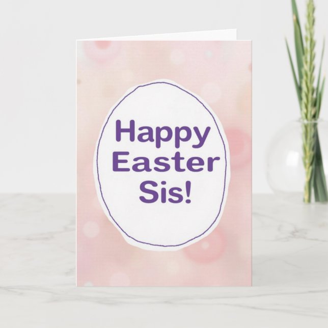 Glad påsk syster kort (Framsida)