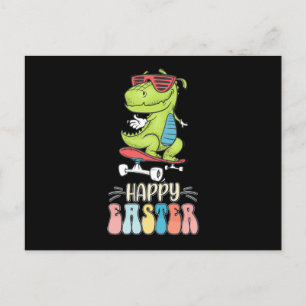 Glad påsk T Rex dinosaur kanin kanin ägg Vykort