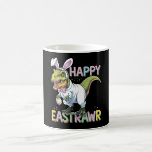 Glad påsk T Rex påsk dinosaur kanin ägg Kaffemugg
