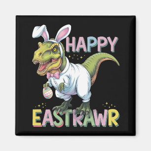 Glad påsk T Rex påsk dinosaur kanin ägg Magnet