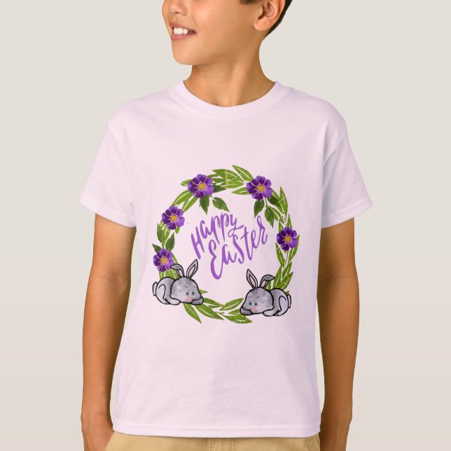 Glad påsk T-skjortor T Shirt (Framsida)