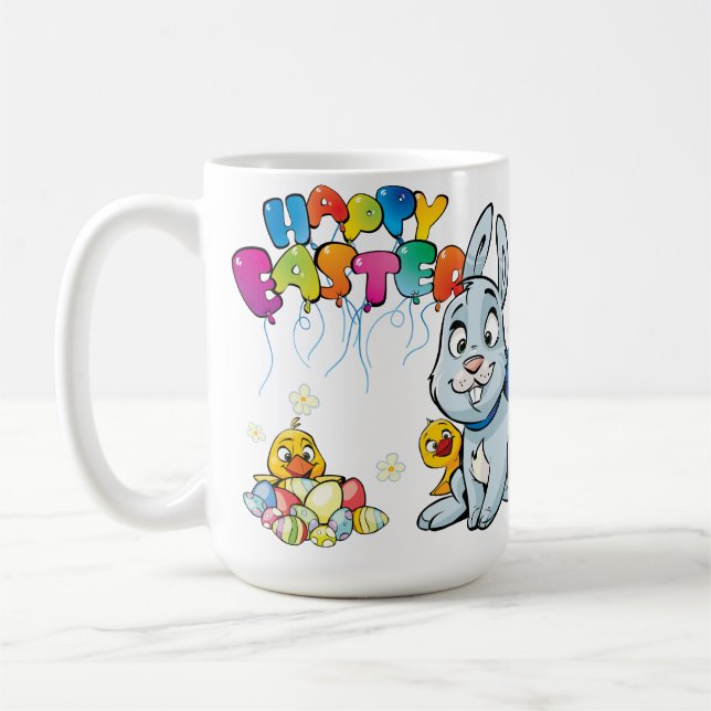 Glad påsk Tecknad Kaffemugg (Vänster)