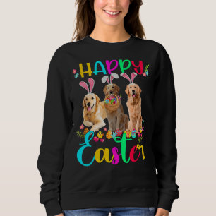 Glad påsk Three Golden Retriever T Shirt