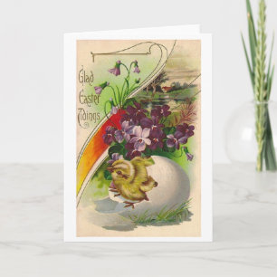 Glad Påsk Tidings! Victorian Påsk Card Helgkort