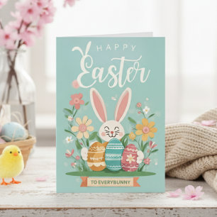 Glad påsk till alla bunnyer med Eggs Påsk Helgkort