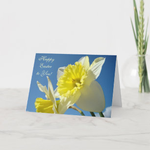 GLAD PÅSK! till dig Cards gula påskliljar Helgkort