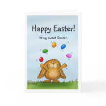 Glad påsk till min godson som jonglerar kaninen