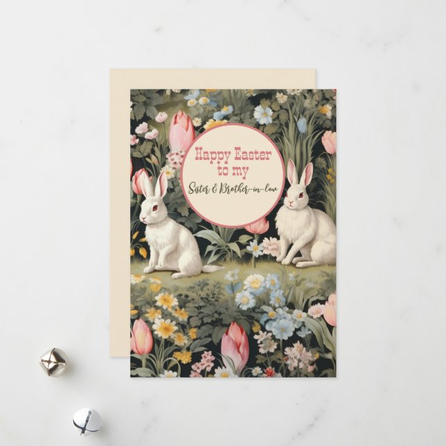 Glad påsk till syster och svärbror julkort (Fram/Back In Situ)