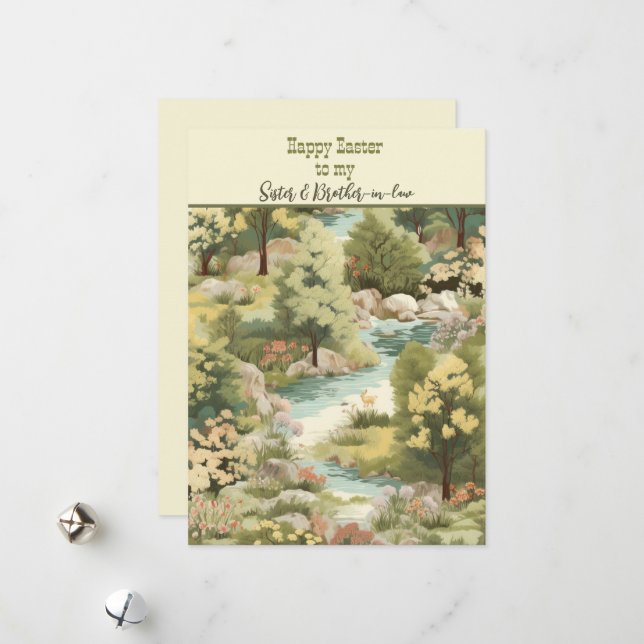 Glad påsk till syster och svärbror julkort (Fram/Back In Situ)