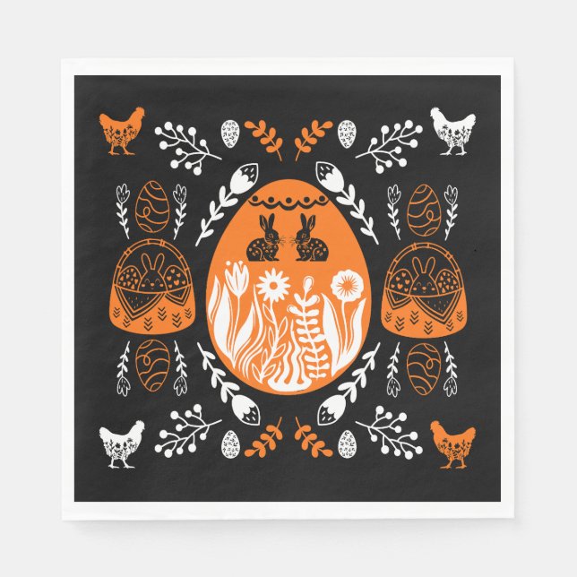 Glad påsk Time Helgdag Gift Pappersservett (Framsidan)