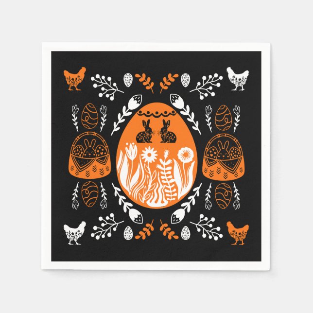 Glad påsk Time Helgdag Gift Pappersservett (Framsidan)