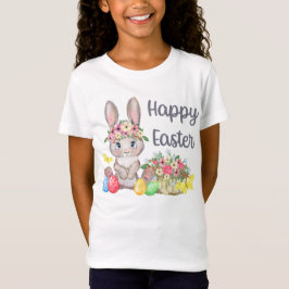 glad påsk tjejer bunny t shirt