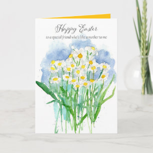 Glad påsk vän som en Mor till mig Blommor Kort