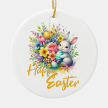 Glad påsk vår blomma med söt boj