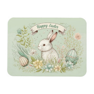 Glad påsk vår blommor illustration magnet