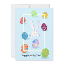 Glad påsk Vår Cute Bunny Påskäggs Hunt