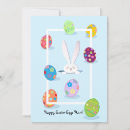 Glad påsk Vår Cute Bunny Påskäggs Hunt Julkort