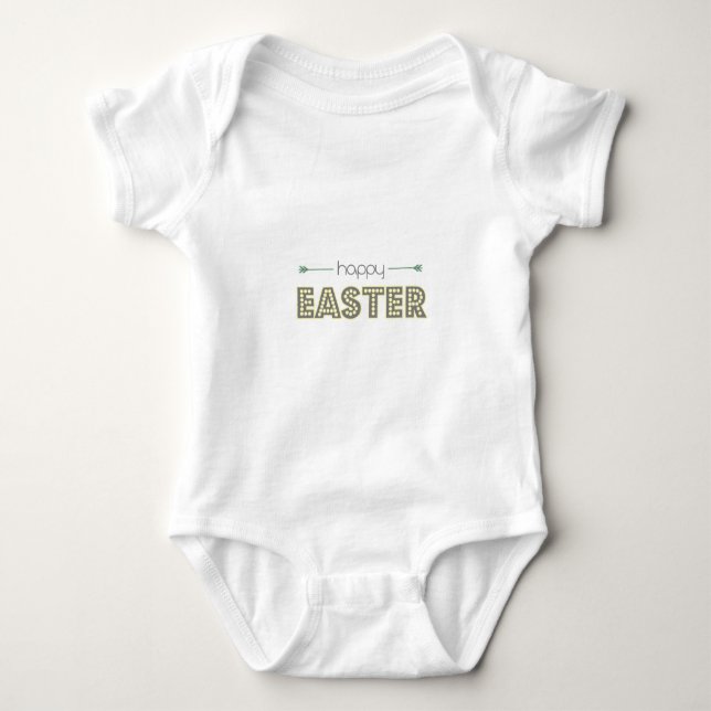 glad påsk vår gul mintgrön enkel tee shirt (Framsida)