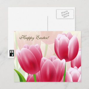 Glad påsk. Vår Tulips Helg Vykort