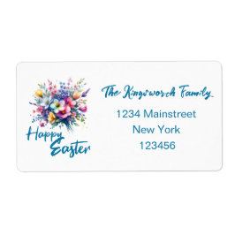 Glad påsk vattenfärgen Vår Flower Bouquet Fraktsedel