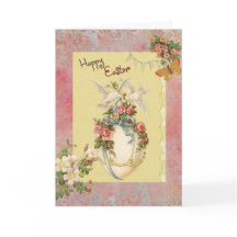 Glad påsk Victorian Doves Egg Greeting Card
