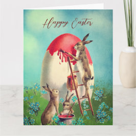 Glad påsk vintage bild på påskkort kort