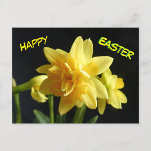 Glad påsk-vykort med Dubbla-blommor Vykort