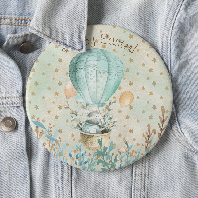 Glad påsk! Watercolor Bunny Knapp (In Situ)