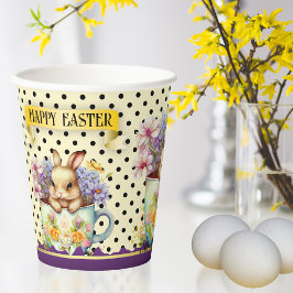 Glad påsk Watercolor Bunny Retro