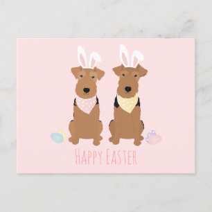 Glad påsk Welsh Terriers Hundar Bunny Öron Vykort